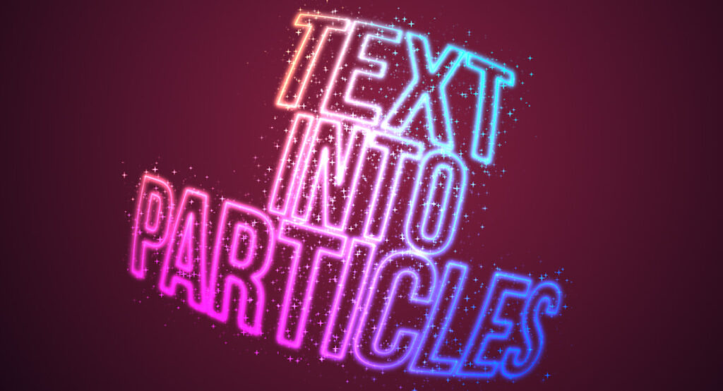 create particles emitting from text